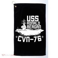 Uss Ronald Regan Cvn76 Aircraft Carrier For A Veteran Golf Towel thumb 0