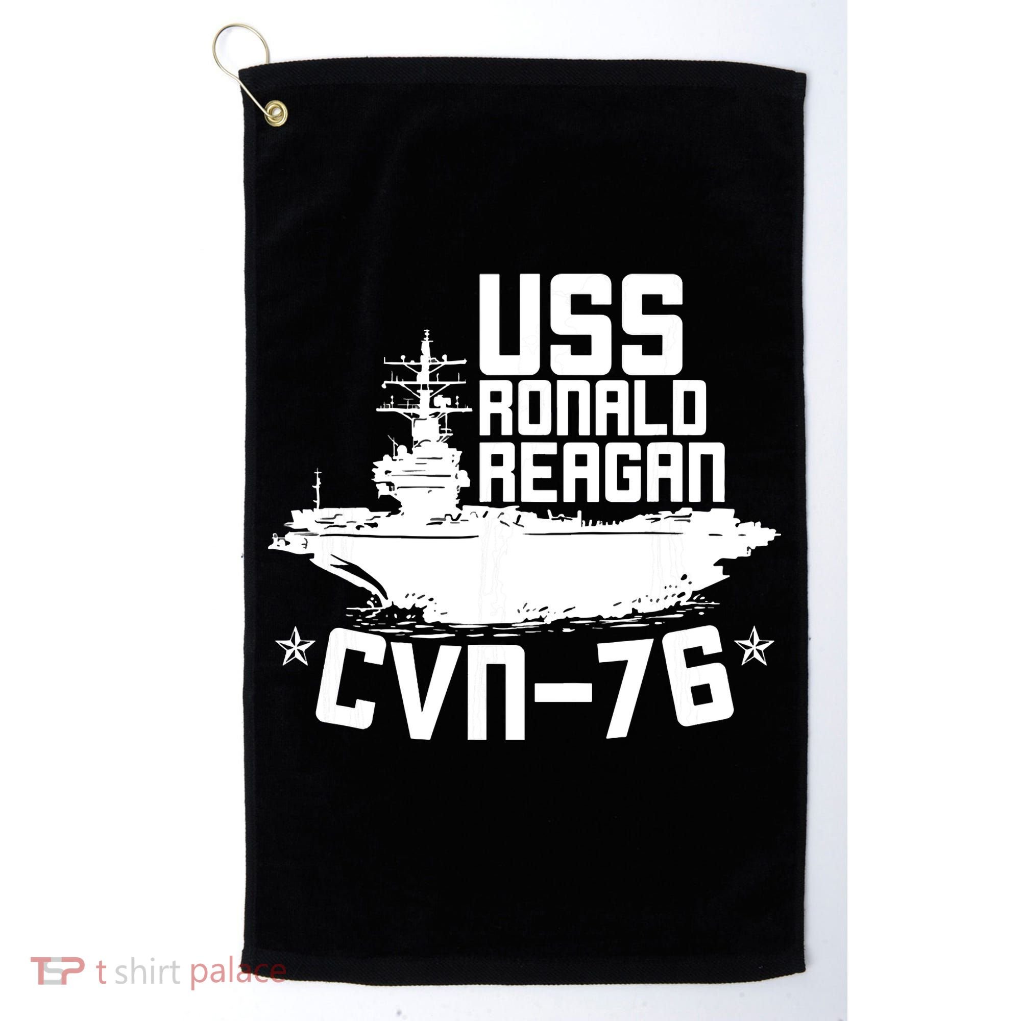 Uss Ronald Regan Cvn76 Aircraft Carrier For A Veteran Golf Towel