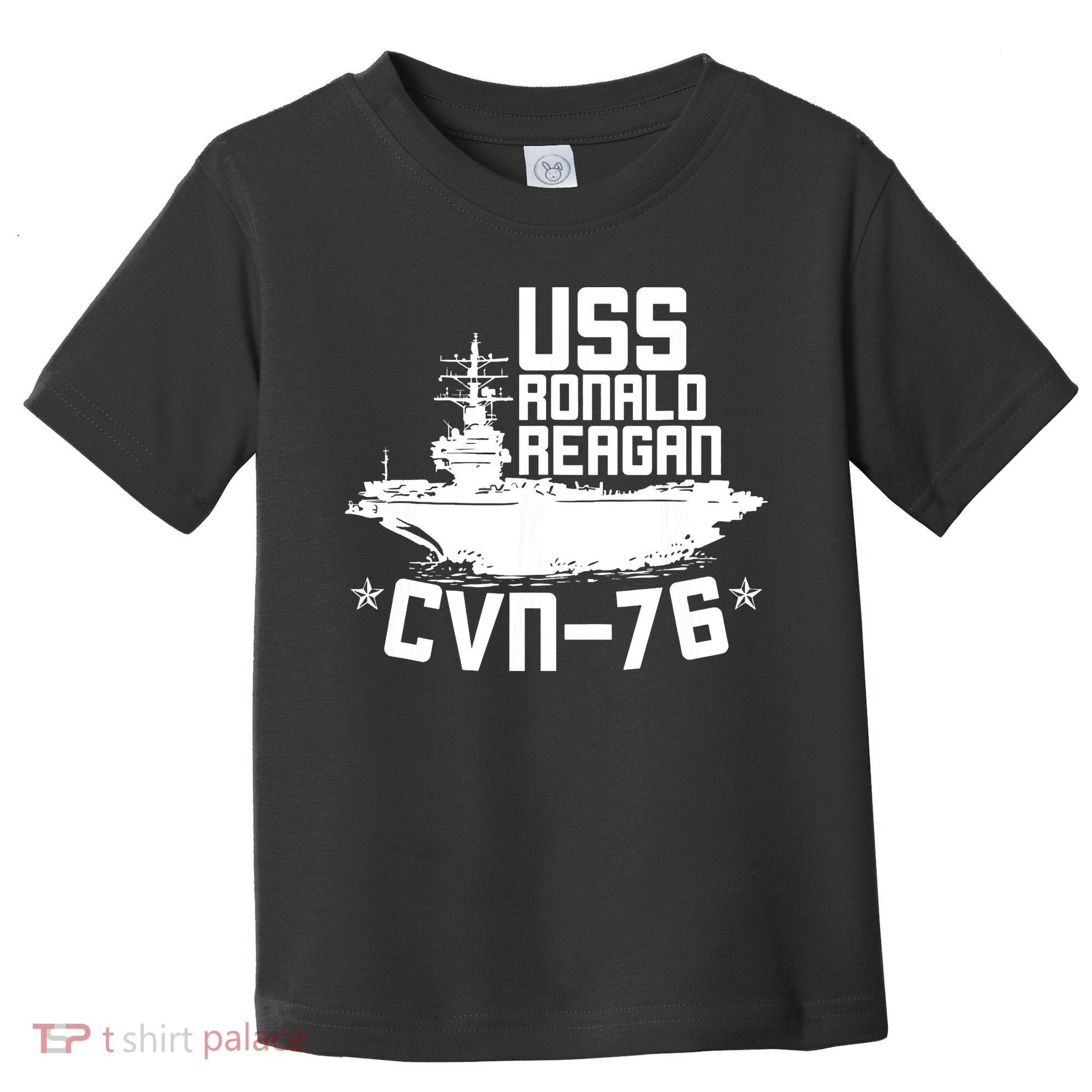 Uss Ronald Regan Cvn76 Aircraft Carrier For A Veteran Toddler T-Shirt