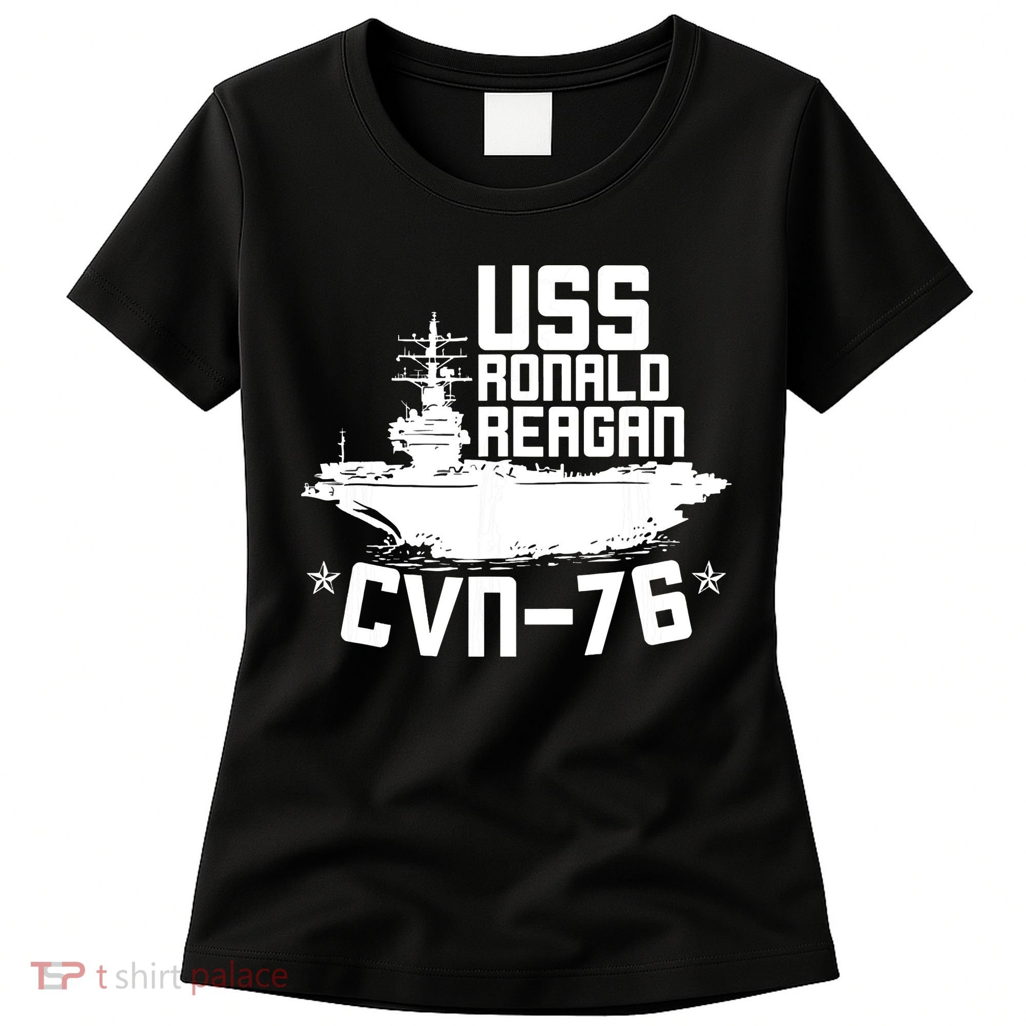 Uss Ronald Regan Cvn76 Aircraft Carrier For A Veteran Women's T-Shirt