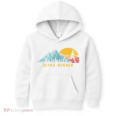 Ultra Runner Retro Style Vintage UltraMarathon Kids Hoodie
