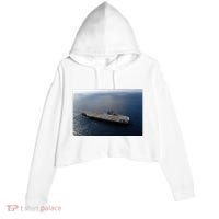 Uss Ronald Reagan Crop Fleece Hoodie thumb 0