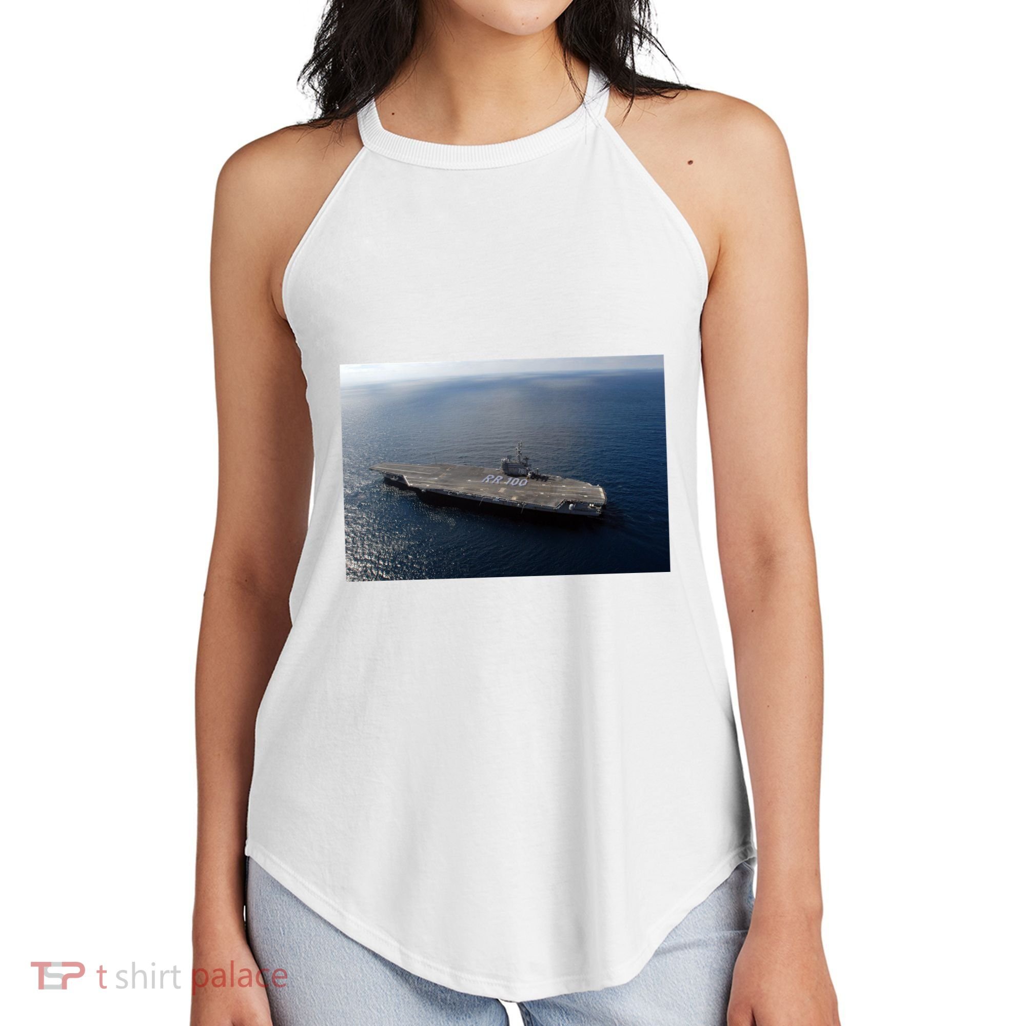 Uss Ronald Reagan Women's Perfect Tri Rocker Tank