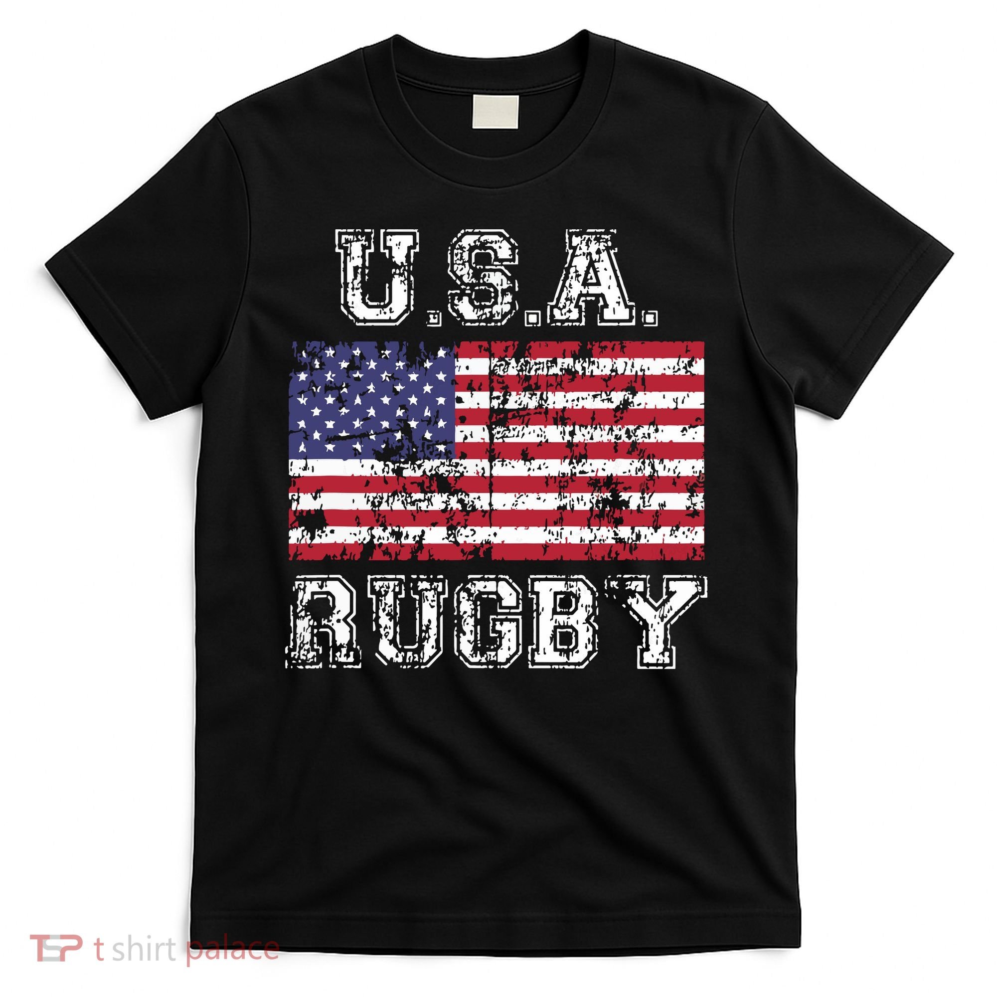 USA Rugby Shirts For Men Women Kids American Flag T-Shirt