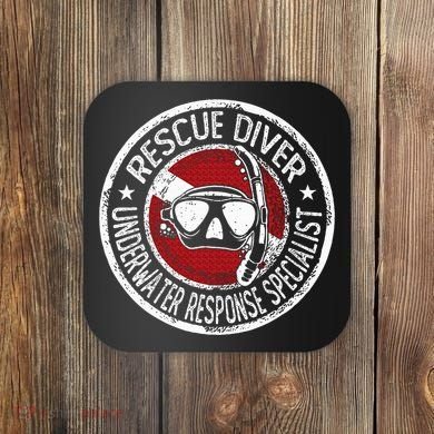 Underwater Response Sprcialist Under Water Rescue Diver Coaster
