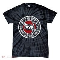 Underwater Response Sprcialist Under Water Rescue Diver Tie-Dye T-Shirt thumb 0