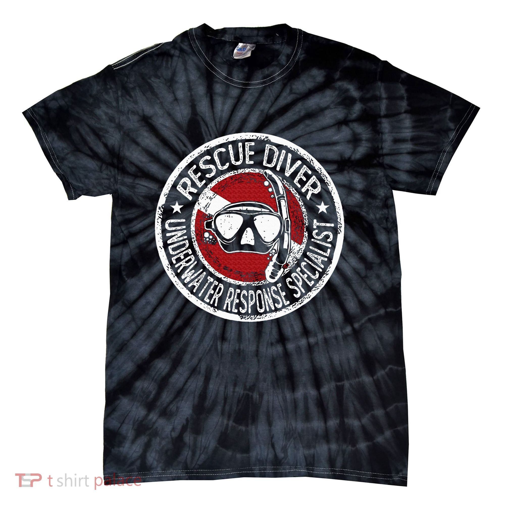 Underwater Response Sprcialist Under Water Rescue Diver Tie-Dye T-Shirt
