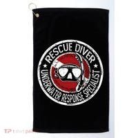 Underwater Response Sprcialist Under Water Rescue Diver Golf Towel thumb 0