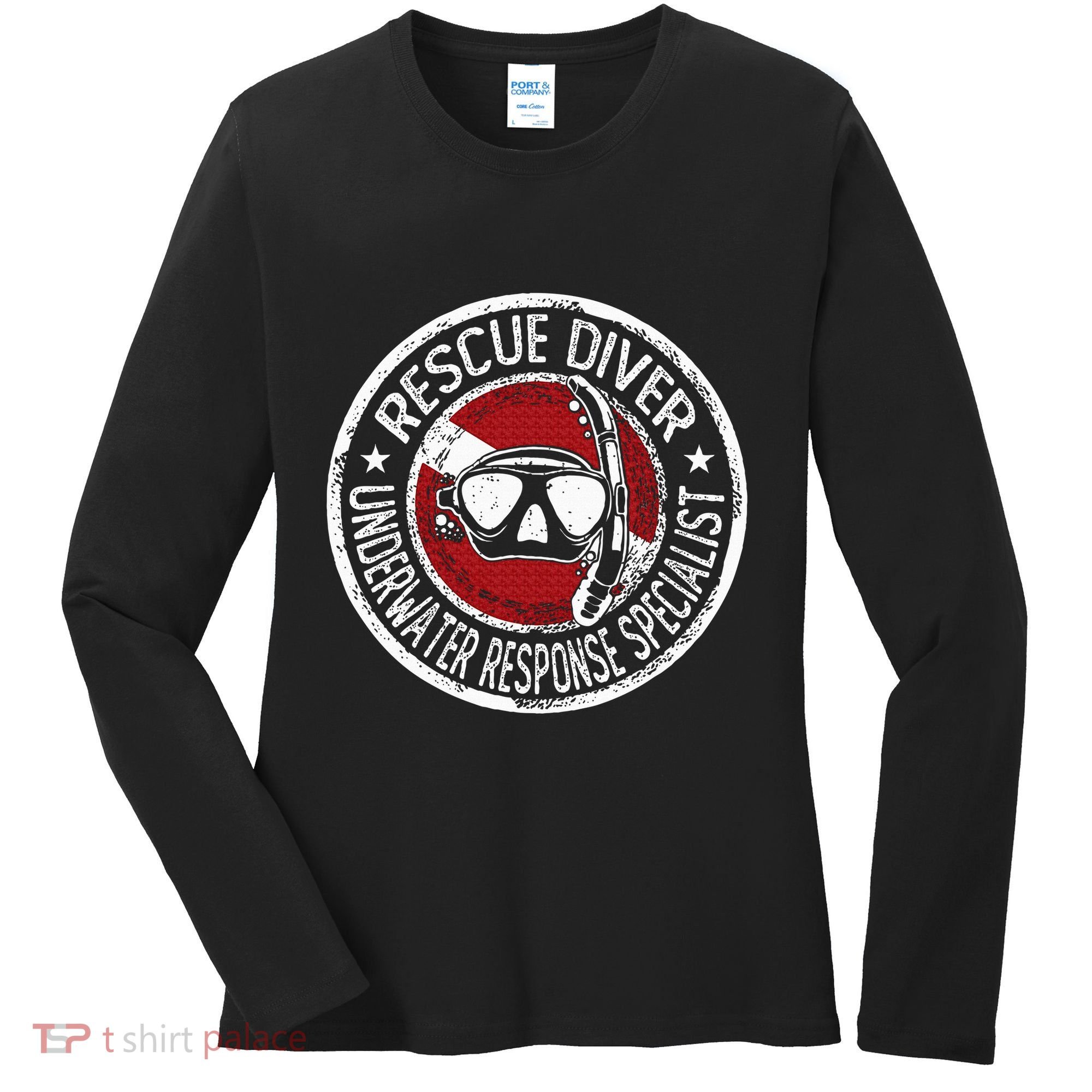 Underwater Response Sprcialist Under Water Rescue Diver Women's Long Sleeve Shirt