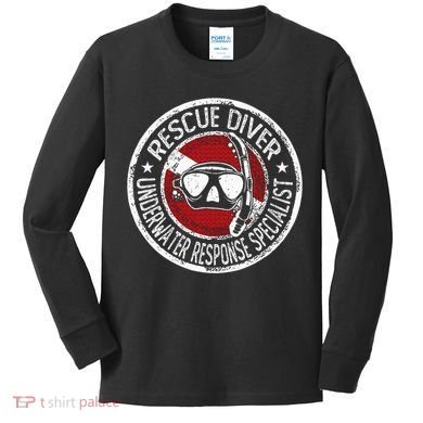 Underwater Response Sprcialist Under Water Rescue Diver Kids Long Sleeve Shirt