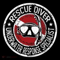 Underwater Response Sprcialist Under Water Rescue Diver Button thumb 1