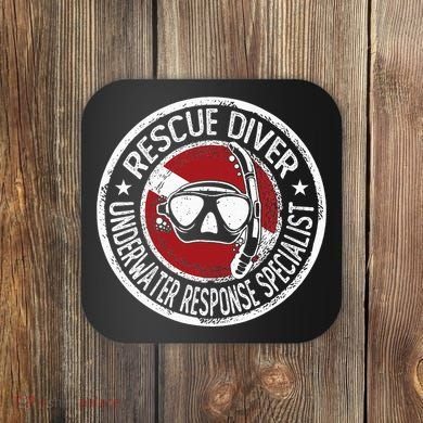Underwater Response Sprcialist Under Water Rescue Diver Coaster