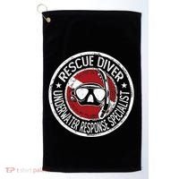 Underwater Response Sprcialist Under Water Rescue Diver Golf Towel thumb 0