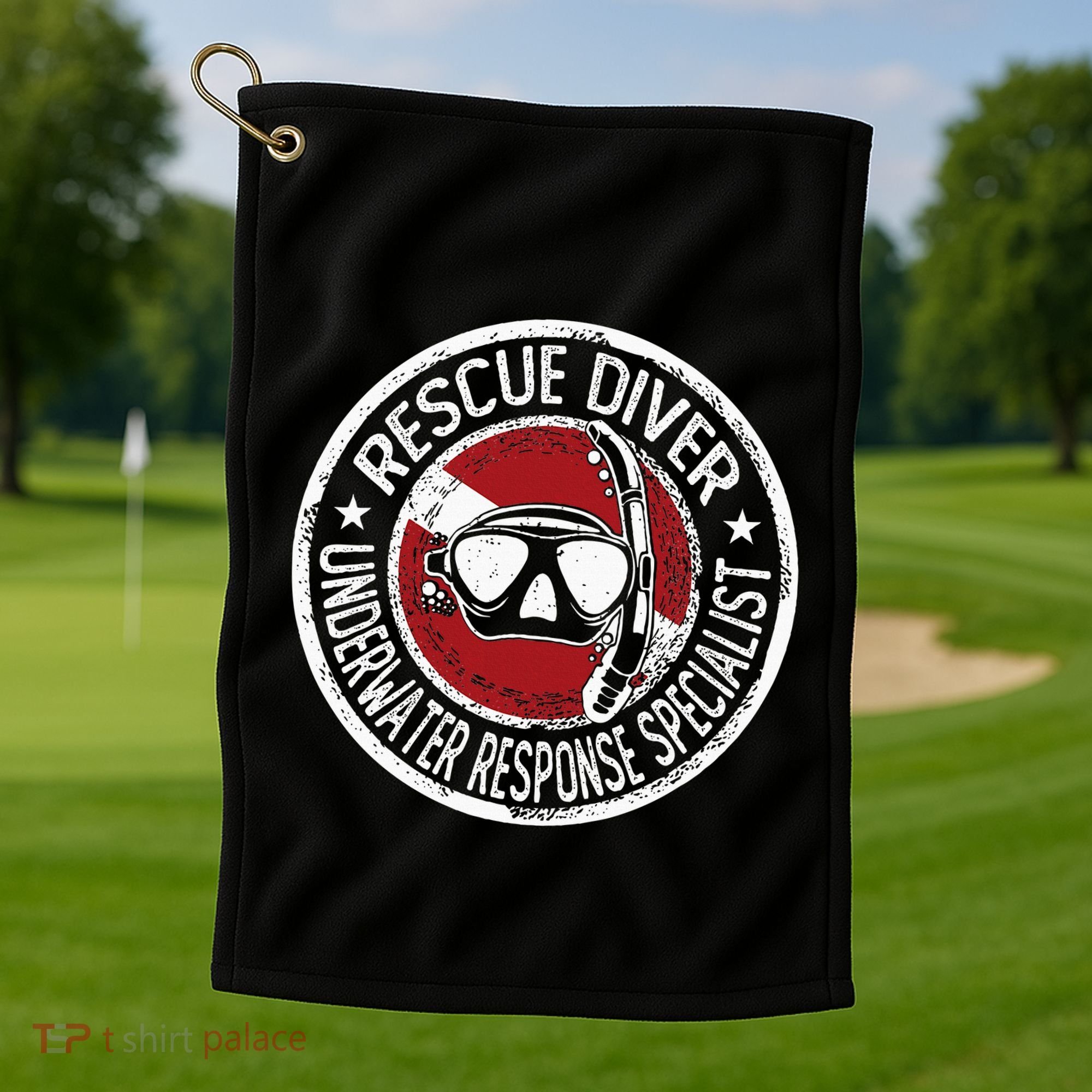 Underwater Response Sprcialist Under Water Rescue Diver Golf Towel
