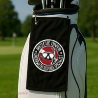 Underwater Response Sprcialist Under Water Rescue Diver Golf Towel thumb 2