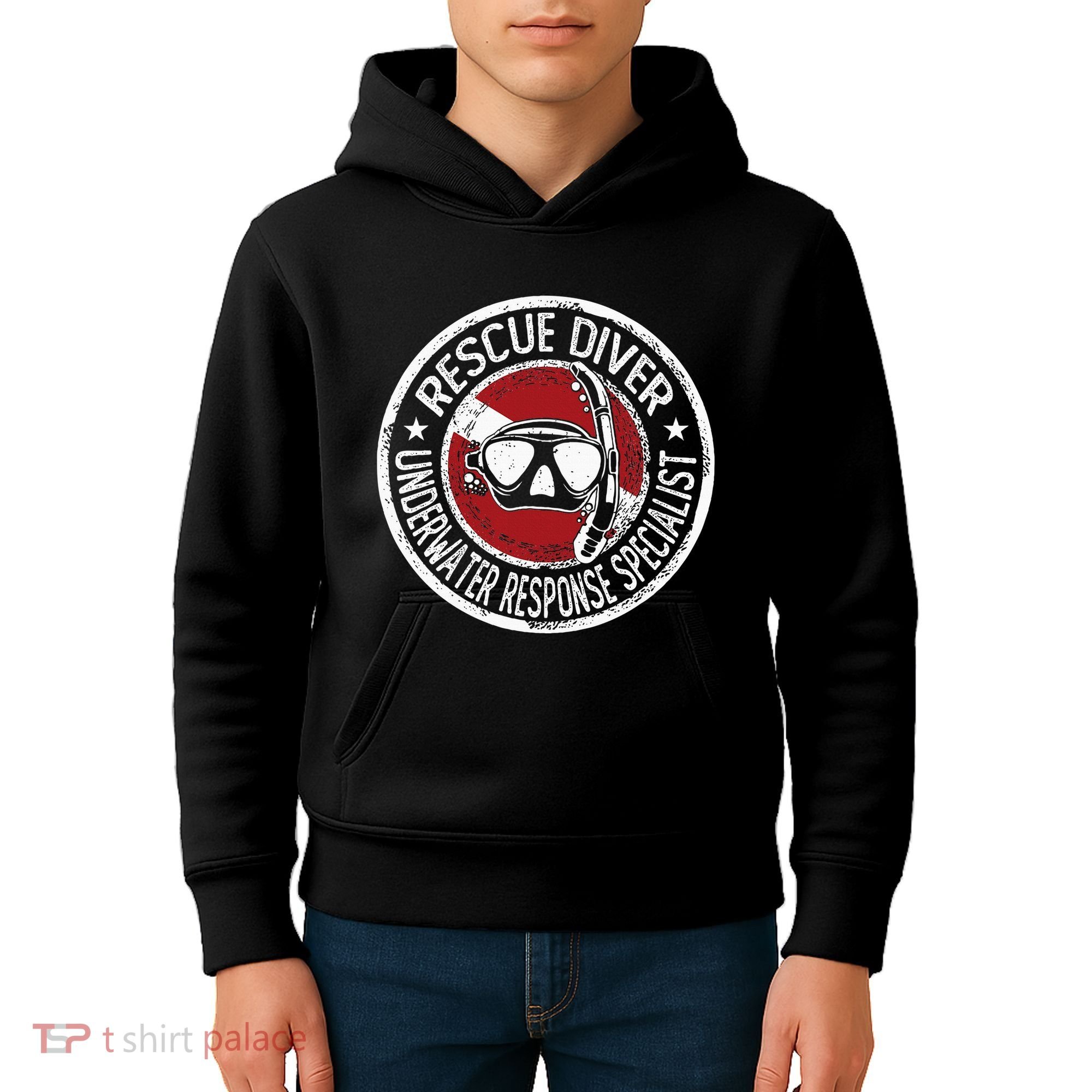 Underwater Response Sprcialist Under Water Rescue Diver Kids Hoodie