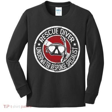 Underwater Response Sprcialist Under Water Rescue Diver Kids Long Sleeve Shirt