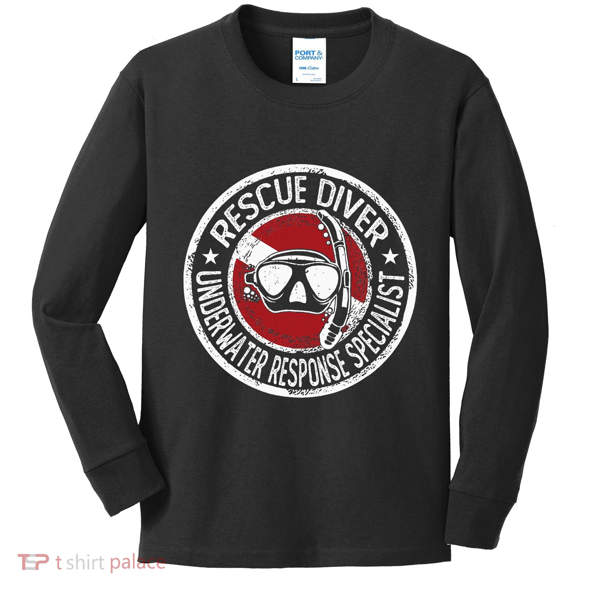 Underwater Response Sprcialist Under Water Rescue Diver Kids Long Sleeve Shirt
