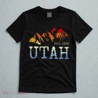 Utah Retro Sunset Vintage Mountain Home Est 1896 Cool Hiking T-Shirt thumb 5