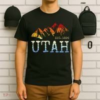 Utah Retro Sunset Vintage Mountain Home Est 1896 Cool Hiking T-Shirt thumb 6