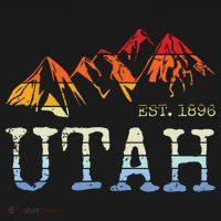 Utah Retro Sunset Vintage Mountain Home Est 1896 Cool Hiking T-Shirt thumb 7