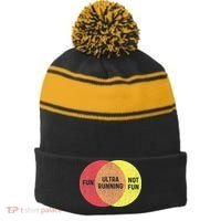 Ultra Running Trail Runner Finisher Ultra Marathon Stripe Pom Pom Beanie thumb 0