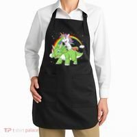 Unicorn Riding Triceratops Dinosaur Apron thumb 2