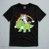 Unicorn Riding Triceratops Dinosaur T-Shirt thumb 5