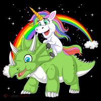Unicorn Riding Triceratops Dinosaur Coffee Mug thumb 5