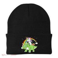Unicorn Riding Triceratops Dinosaur Beanie thumb 0