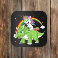 Unicorn Riding Triceratops Dinosaur Coaster thumb 0