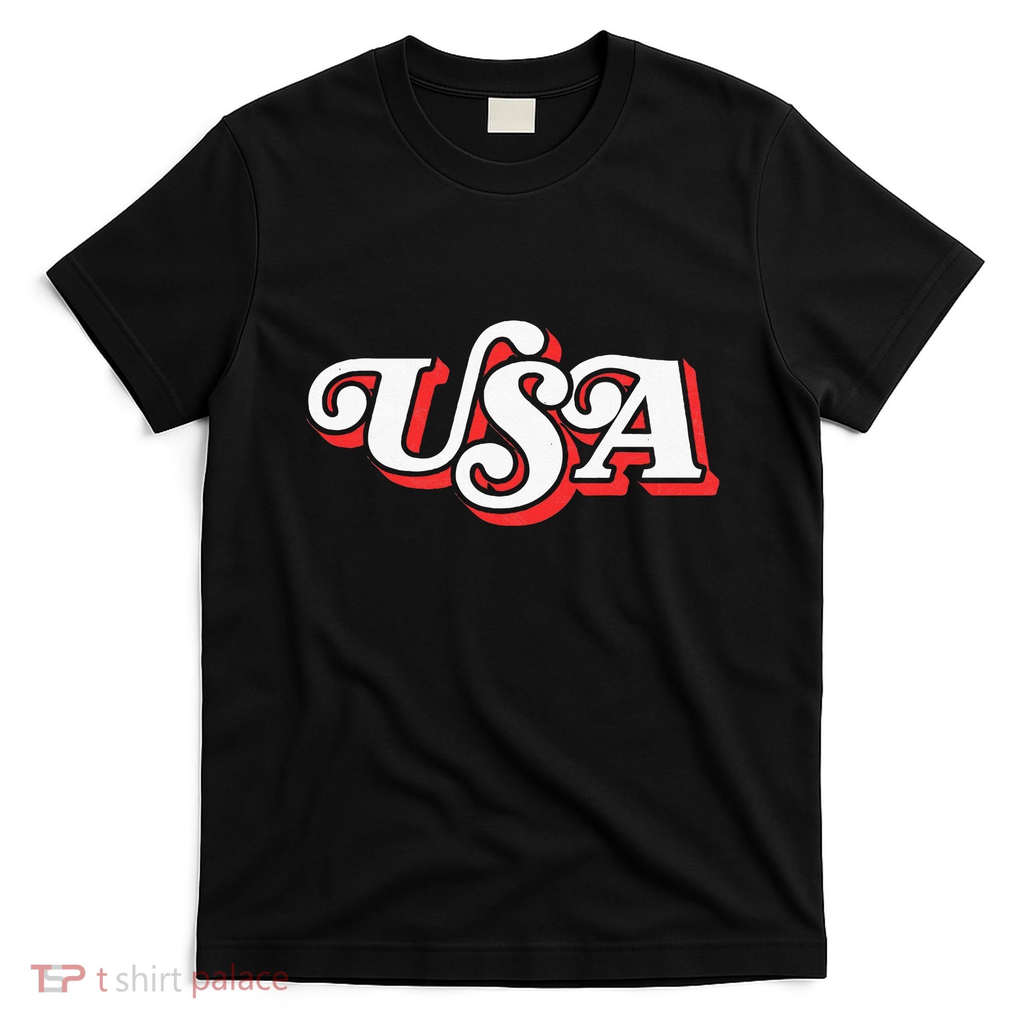 Usa Retro Typography Patriotic T-Shirt