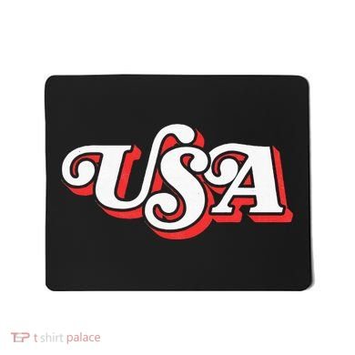 Usa Retro Typography Patriotic Mousepad