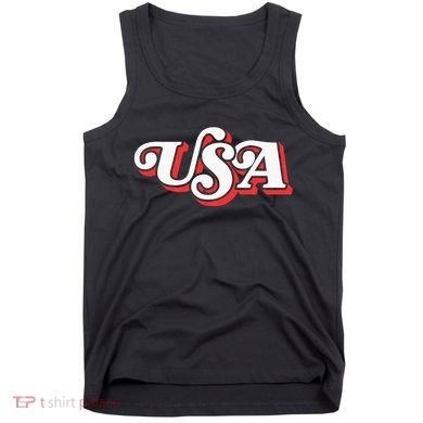 Usa Retro Typography Patriotic Tank Top