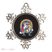 Unicorn Riding T Rex Dinosaur Rainbow Ornament thumb 0