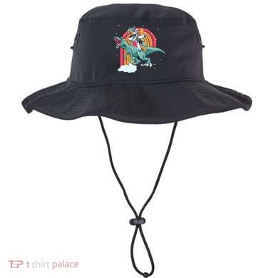 Unicorn Riding T Rex Dinosaur Rainbow Cool Gift Bucket Hat