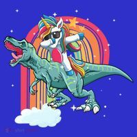 Unicorn Riding T Rex Dinosaur Rainbow Cool Gift Toddler Hoodie thumb 2