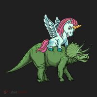 Unicorn Riding Triceratops Funny Dinosaurs Cool Gift Women's Sweatshirt thumb 2