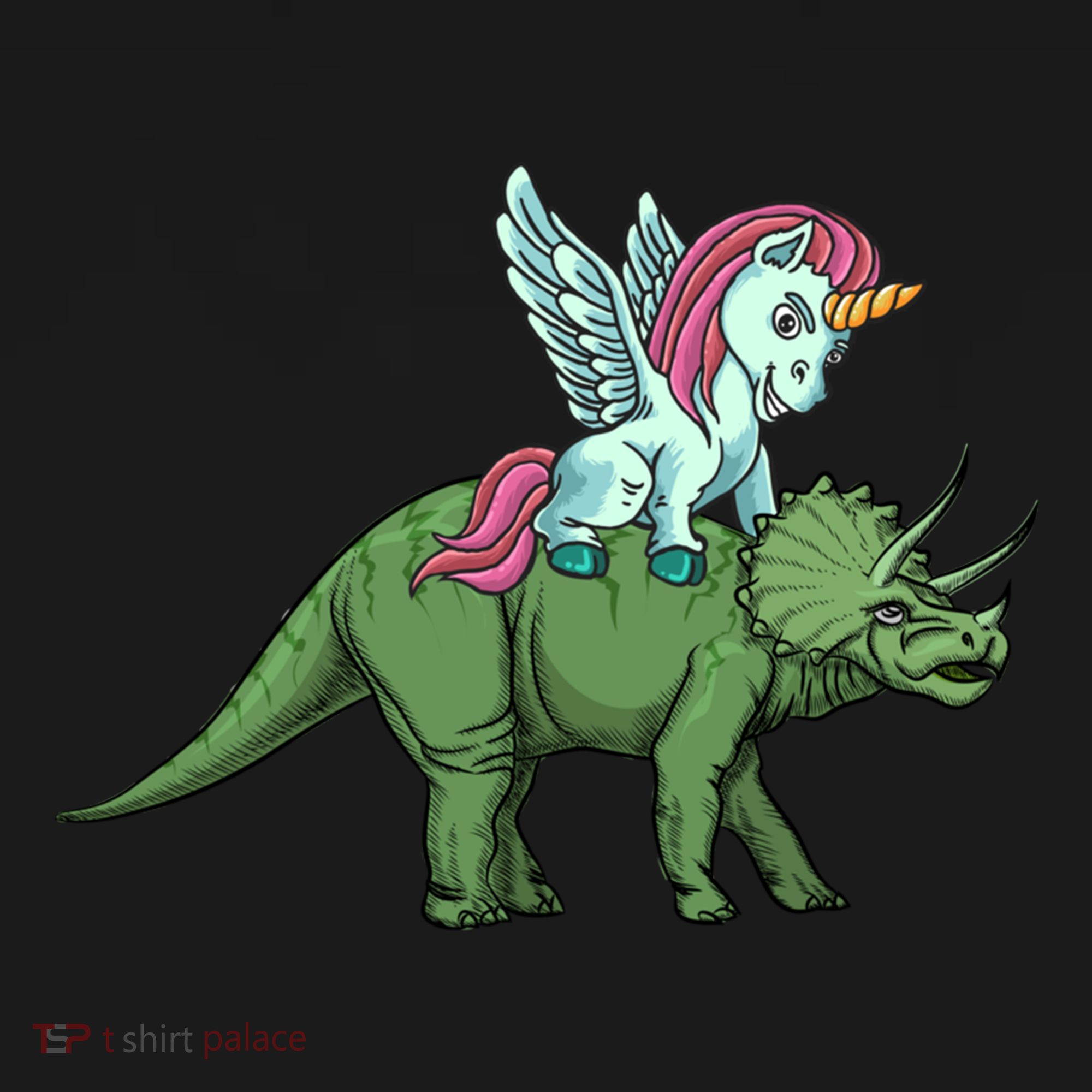 Unicorn Riding Triceratops Funny Dinosaurs Cool Gift Backpack