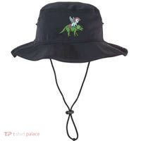 Unicorn Riding Triceratops Funny Dinosaurs Cool Gift Bucket Hat thumb 0
