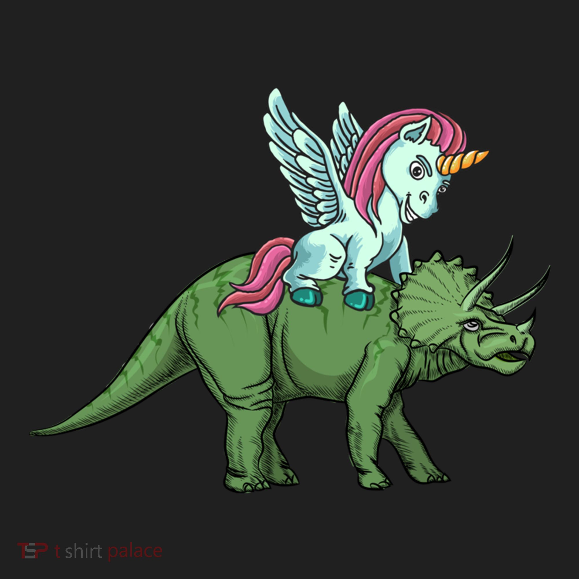 Unicorn Riding Triceratops Funny Dinosaurs Cool Gift Beanie