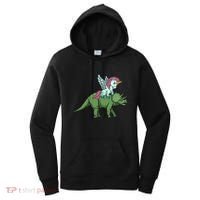 Unicorn Riding Triceratops Funny Dinosaurs Cool Gift Women's Hoodie thumb 0