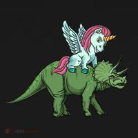 Unicorn Riding Triceratops Funny Dinosaurs Cool Gift Ornament thumb 1
