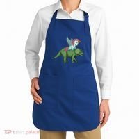 Unicorn Riding Triceratops Funny Dinosaurs Cool Gift Apron thumb 2