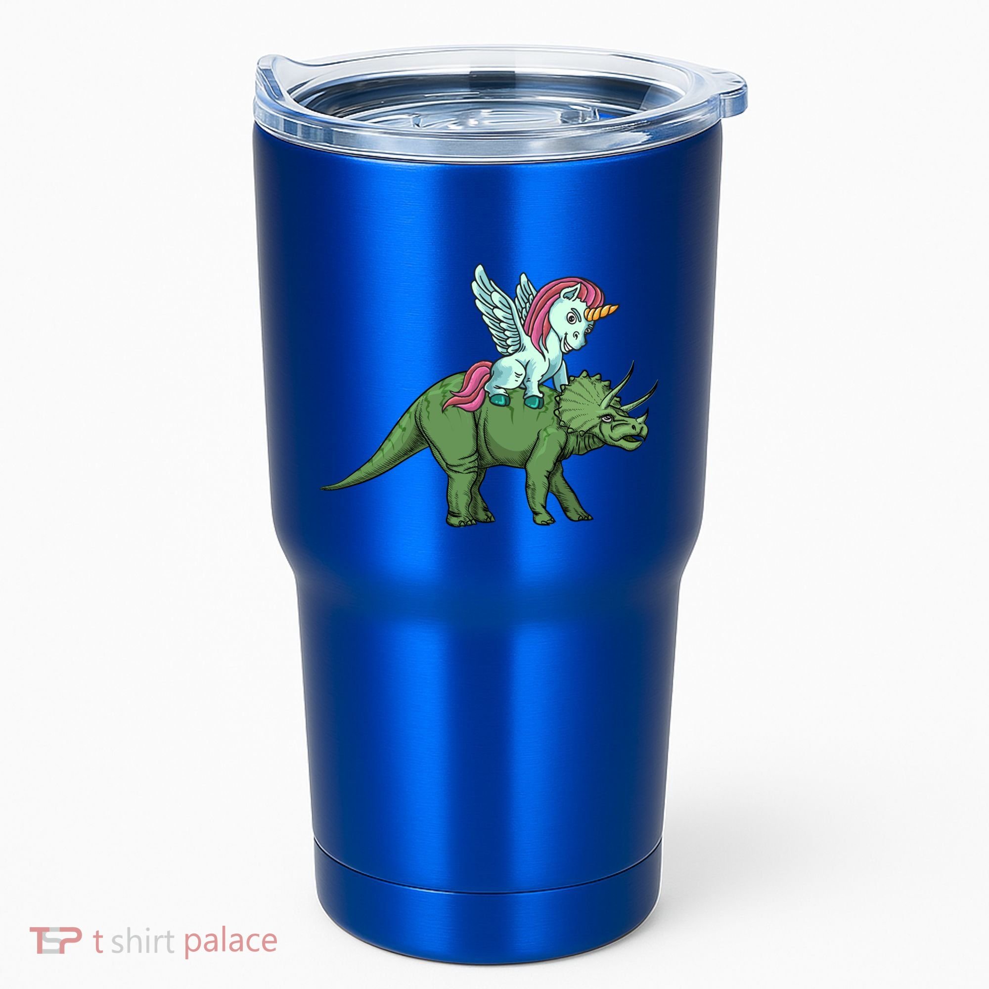 Unicorn Riding Triceratops Funny Dinosaurs Cool Gift Tumbler
