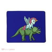 Unicorn Riding Triceratops Funny Dinosaurs Cool Gift Mousepad thumb 0