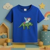 Unicorn Riding Triceratops Funny Dinosaurs Cool Gift Toddler T-Shirt thumb 3
