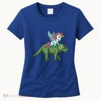 Unicorn Riding Triceratops Funny Dinosaurs Cool Gift Women's T-Shirt thumb 0