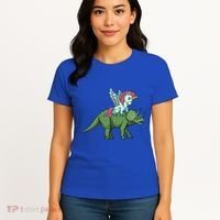 Unicorn Riding Triceratops Funny Dinosaurs Cool Gift Women's T-Shirt thumb 4
