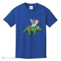 Unicorn Riding Triceratops Funny Dinosaurs Cool Gift Kids T-Shirt thumb 0
